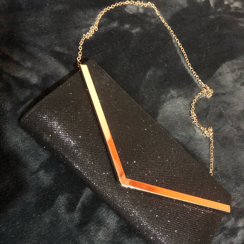 Elegant Black and Gold Clutch